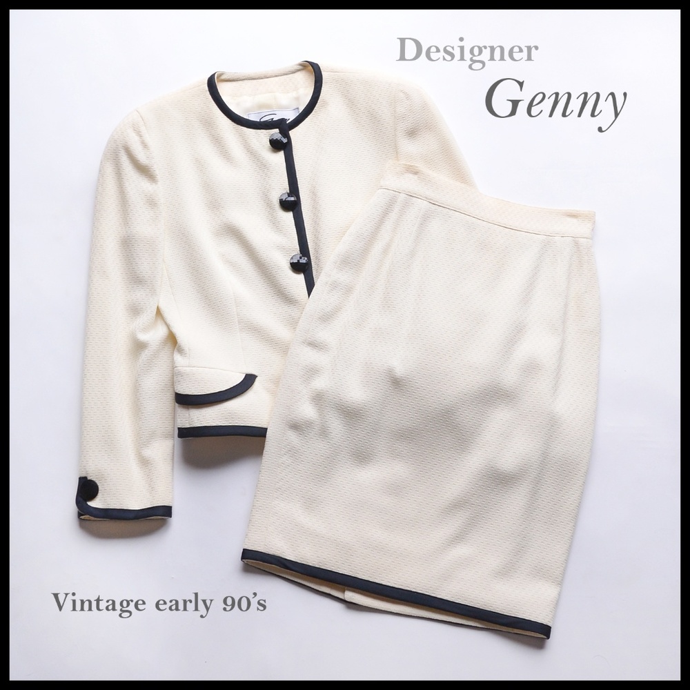 Genny Brand Suit (now owned by Versace) jacket & skirt